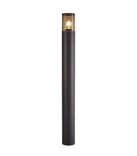 90cm Bollard Post Lamp 1 x E27, IP54, Anthracite, Smoked - 1