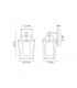 Down Wall Lamp, 1 x E27, IP54, Anthracite, Clear Rain Drop Effect Glass - 2