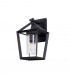 Down Wall Lamp, 1 x E27, IP54, Anthracite, Clear Rain Drop Effect Glass - 3
