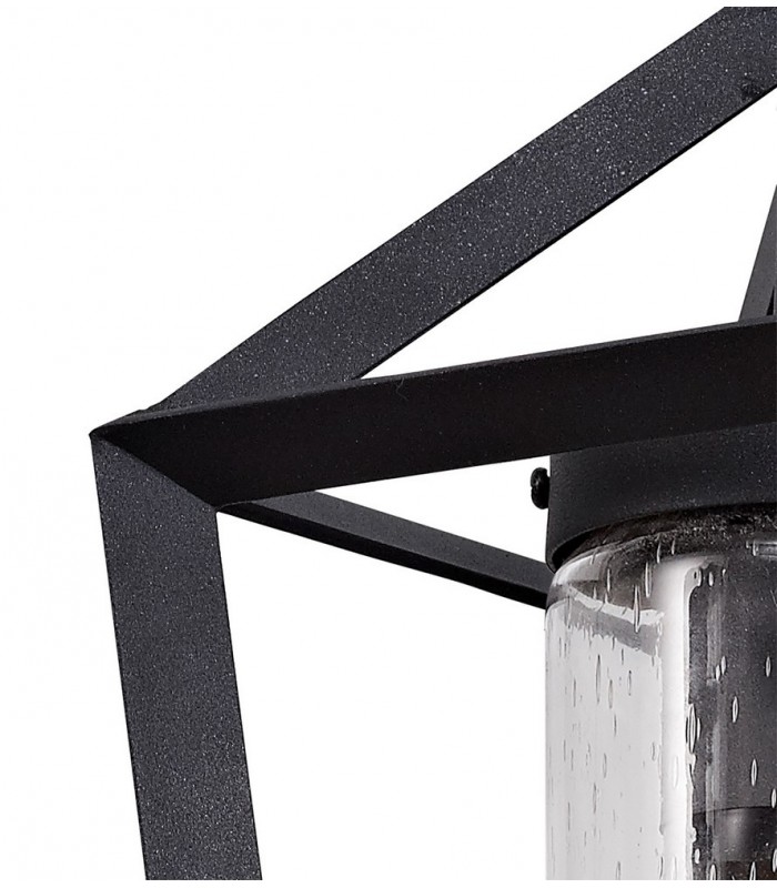 Down Wall Lamp, 1 x E27, IP54, Anthracite, Clear Rain Drop Effect Glass - 5