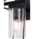 Down Wall Lamp, 1 x E27, IP54, Anthracite, Clear Rain Drop Effect Glass - 6