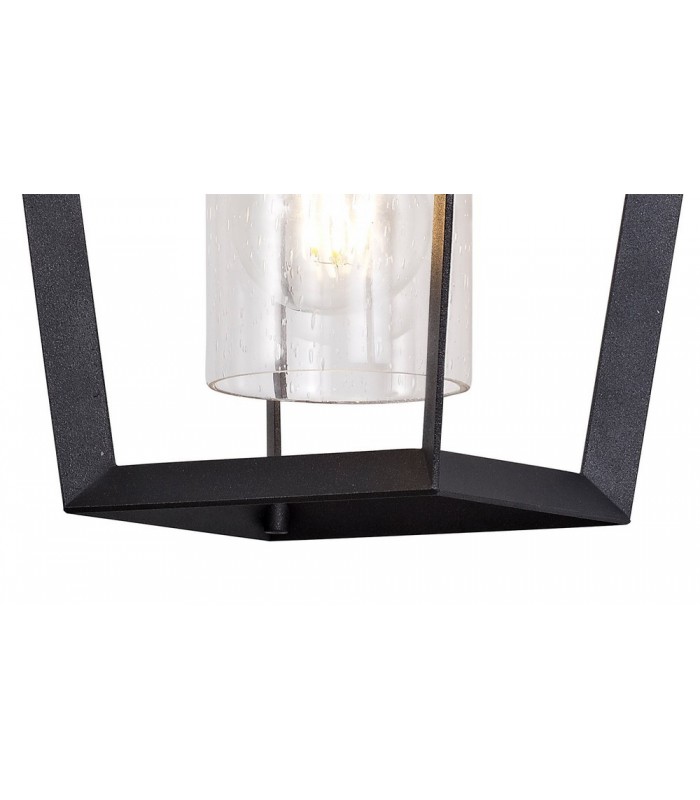Down Wall Lamp, 1 x E27, IP54, Anthracite, Clear Rain Drop Effect Glass - 7
