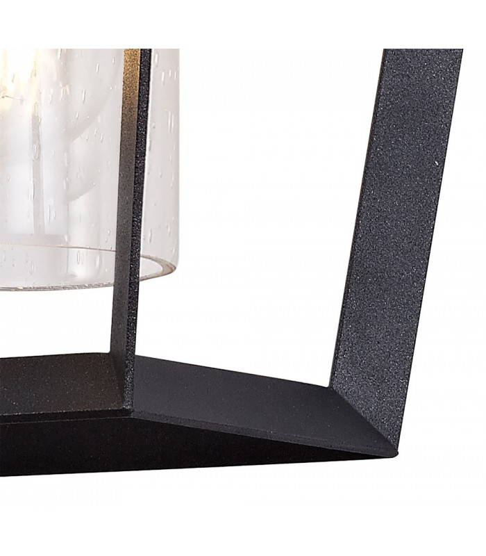 Down Wall Lamp, 1 x E27, IP54, Anthracite, Clear Rain Drop Effect Glass - 8