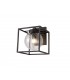 Down Wall Lamp, 1 x E27, IP54, Anthracite, Clear Seeded Glass - 1