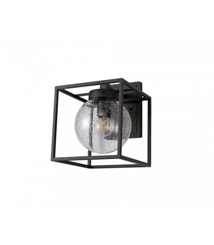 Down Wall Lamp, 1 x E27, IP54, Anthracite, Clear Seeded Glass - 3