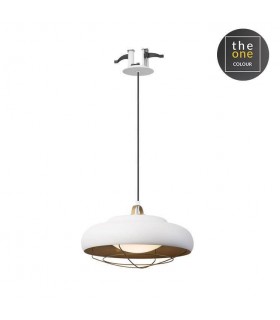 LED 1 Light Dome Ceiling Pendant White, Gold - 1