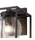 Down Wall Lamp, 1 x E27, IP54, Anthracite, Clear Seeded Glass - 6
