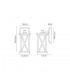 Down Criss Cross Wall Lamp, 1 x E27, IP54, Anthracite, Clear Glass - 2