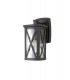Down Criss Cross Wall Lamp, 1 x E27, IP54, Anthracite, Clear Glass - 3