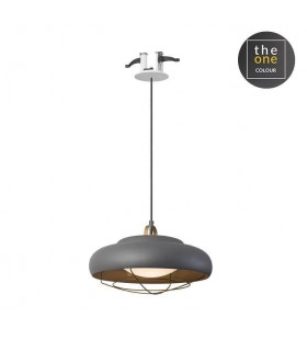 LED 1 Light Dome Ceiling Pendant Gold, Grey - 1