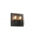 Flush Wall Lamp, 2 x E27, IP65, Anthracite, Clear PC - 1