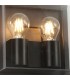 Flush Wall Lamp, 2 x E27, IP65, Anthracite, Clear PC - 5