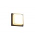 Flush Wall Lamp, 1 x 16W LED, 3000K, 1135lm, IP65, Anthracite, Opal, Clear PC - 1