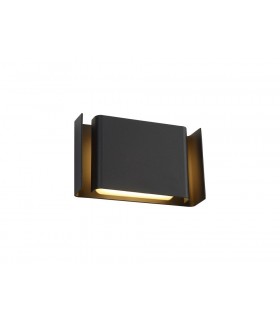 Flush Wall Lamp, 2 x 6W LED, 3000K, 535lm, IP54, Anthracite - 1