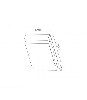 Flush Wall Lamp, 2 x 6W LED, 3000K, 535lm, IP54, Anthracite - 2