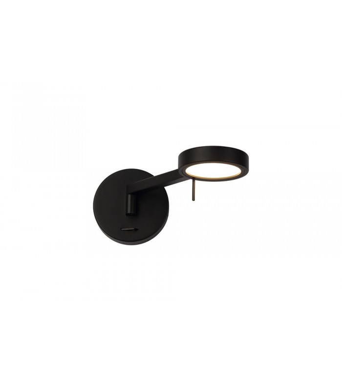 Adjustable Wall Lamp ,  Reader, 1 x 8W LED, 3000K, Sand Black - 1