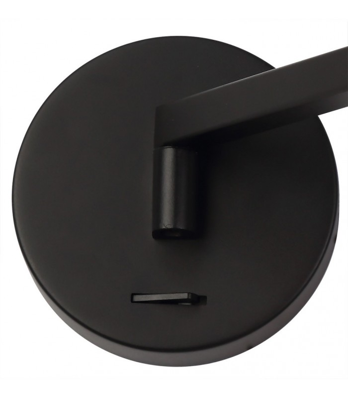 Adjustable Wall Lamp ,  Reader, 1 x 8W LED, 3000K, Sand Black - 4