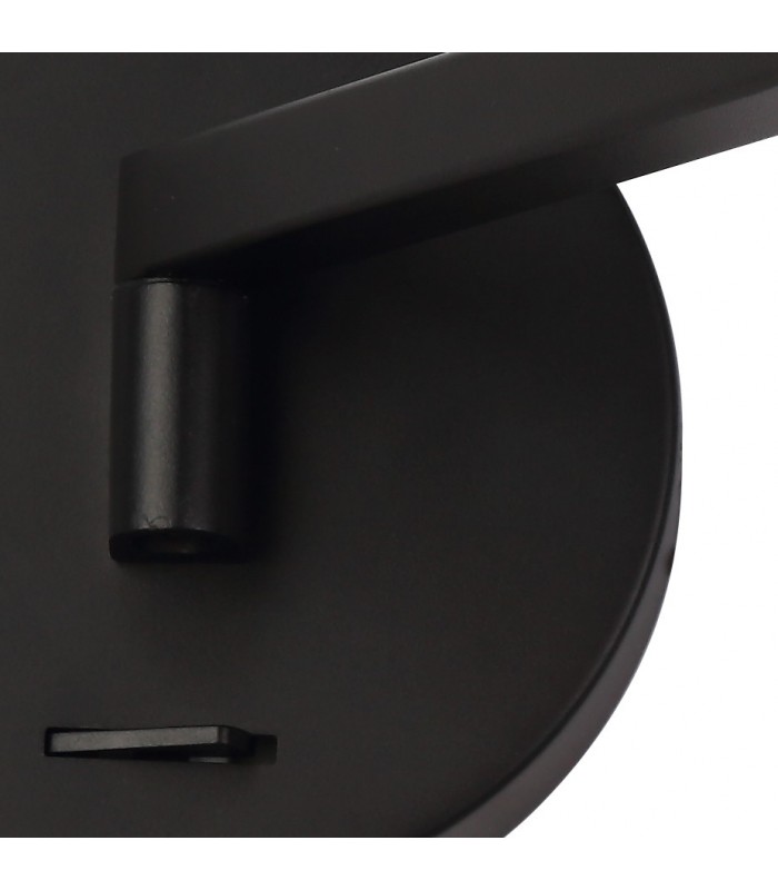 Adjustable Wall Lamp ,  Reader, 1 x 8W LED, 3000K, Sand Black - 5