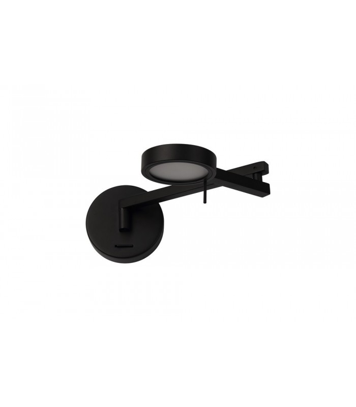 Adjustable Swing Arm Wall Lamp ,  Reader, 1 x 8W LED, 3000K, Sand Black - 5