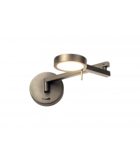 Adjustable Swing Arm Wall Lamp ,  Reader, 1 x 8W LED, 3000K, Satin Nickel - 1