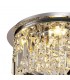 45cm Round Flush Chandelier, 5 Light E14, Polished Chrome, Crystal - 4
