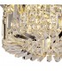 45cm Round Flush Chandelier, 5 Light E14, Polished Chrome, Crystal - 5