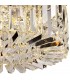 45cm Round Flush Chandelier, 5 Light E14, Polished Chrome, Crystal - 7