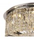 65cm Round Flush Chandelier, 8 Light E14, Polished Chrome, Crystal - 6