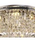 65cm Round Flush Chandelier, 8 Light E14, Polished Chrome, Crystal - 7