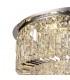 80cm Round Flush Chandelier, 12 Light E14, Polished Chrome, Crystal - 6