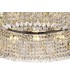 80cm Round Flush Chandelier, 12 Light E14, Polished Chrome, Crystal - 9