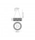 Cylindrical 60cm Ceiling Pendant Chandelier, 8 Light E14, Polished Chrome, Crystal - 2
