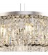 Cylindrical 60cm Ceiling Pendant Chandelier, 8 Light E14, Polished Chrome, Crystal - 6