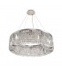 Cylindrical 80cm Ceiling Pendant Chandelier, 12 Light E14, Polished Chrome, Crystal - 5