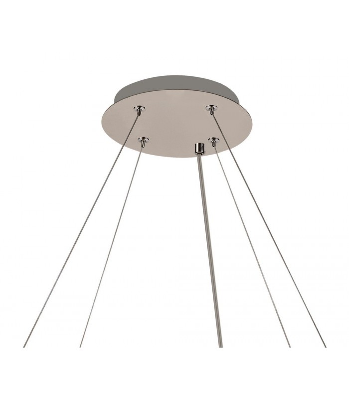 Cylindrical 80cm Ceiling Pendant Chandelier, 12 Light E14, Polished Chrome, Crystal - 6