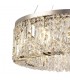 Cylindrical 80cm Ceiling Pendant Chandelier, 12 Light E14, Polished Chrome, Crystal - 7