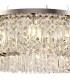 Cylindrical 80cm Ceiling Pendant Chandelier, 12 Light E14, Polished Chrome, Crystal - 8