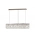 102x9cm Rectangular Ceiling Pendant Chandelier, 5 Light E14, Polished Chrome, Crystal - 4