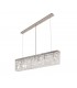 102x9cm Rectangular Ceiling Pendant Chandelier, 5 Light E14, Polished Chrome, Crystal - 6