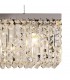 102x9cm Rectangular Ceiling Pendant Chandelier, 5 Light E14, Polished Chrome, Crystal - 10