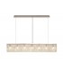138x9cm Rectangular Ceiling Pendant Chandelier, 7 Light E14, Polished Chrome, Crystal - 1