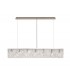 138x9cm Rectangular Ceiling Pendant Chandelier, 7 Light E14, Polished Chrome, Crystal - 3