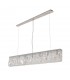 138x9cm Rectangular Ceiling Pendant Chandelier, 7 Light E14, Polished Chrome, Crystal - 5