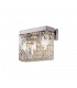 29x13cm Rectangular Small Wall Lamp, 2 Light E14, Polished Chrome, Crystal - 4