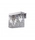 29x13cm Rectangular Small Wall Lamp, 2 Light E14, Polished Chrome, Crystal - 5