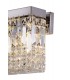 29x13cm Rectangular Small Wall Lamp, 2 Light E14, Polished Chrome, Crystal - 6