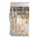 29x13cm Rectangular Small Wall Lamp, 2 Light E14, Polished Chrome, Crystal - 7