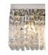 50x24cm Rectangular Large Wall Lamp, 3 Light E14, Polished Chrome, Crystal - 7