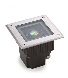 LED Square Outdoor RGB Easy+ Recessed Light Stainless Steel IP67 - 1