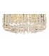 45cm Round Flush Chandelier, 5 Light E14, Gold, Crystal - 7